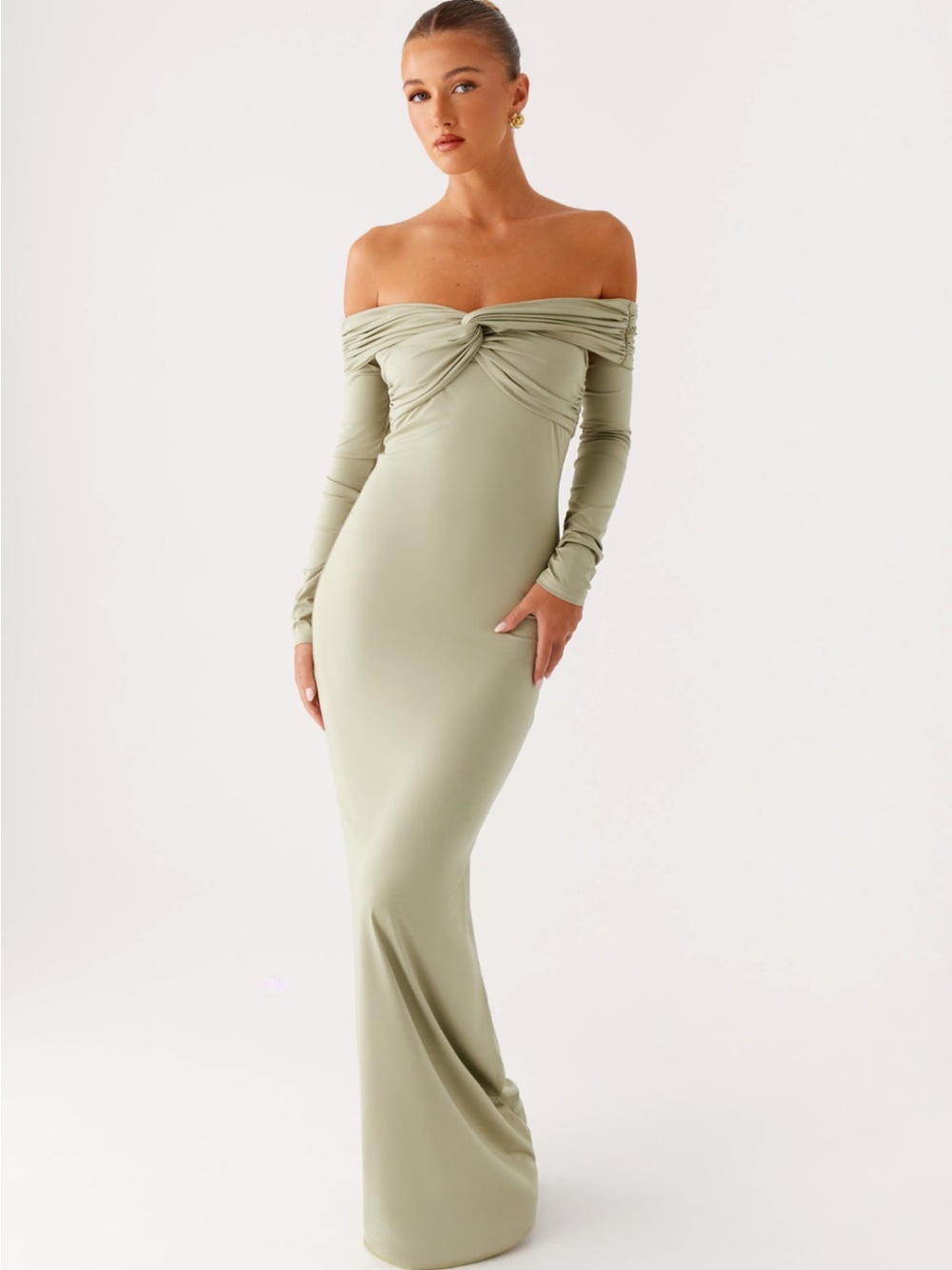 US 6 - Peppermayo Marla Long Sleeve Dress - Sage